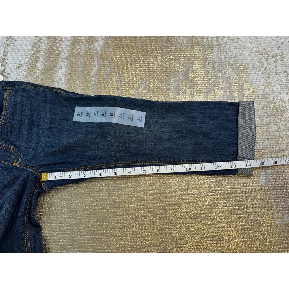 OLD NAVY Toddler Boys Denim Dark Relaxed Fit Pull On Comfort Waist Jeans NWT 3T